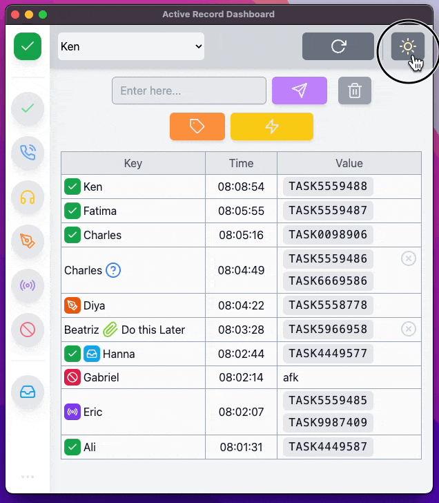 Active Record Dashboard